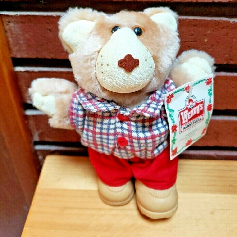 𝅺NWT Vintage 1986 Boone Furskins Wendy's Teddy Bear